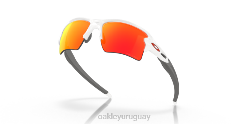 Oakley colores del equipo flak 2.0 xl XT4H138 gafas Lentes Prizm Ruby, montura blanca pulida.