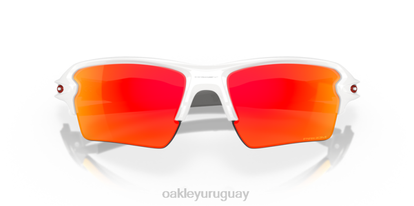 Oakley colores del equipo flak 2.0 xl XT4H138 gafas Lentes Prizm Ruby, montura blanca pulida.