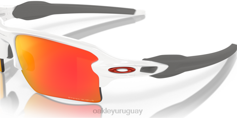 Oakley colores del equipo flak 2.0 xl XT4H138 gafas Lentes Prizm Ruby, montura blanca pulida.