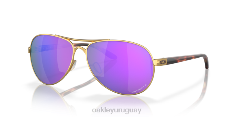 Oakley comentario XT4H484 gafas lentes polarizadas prizm violeta, montura oro satinado