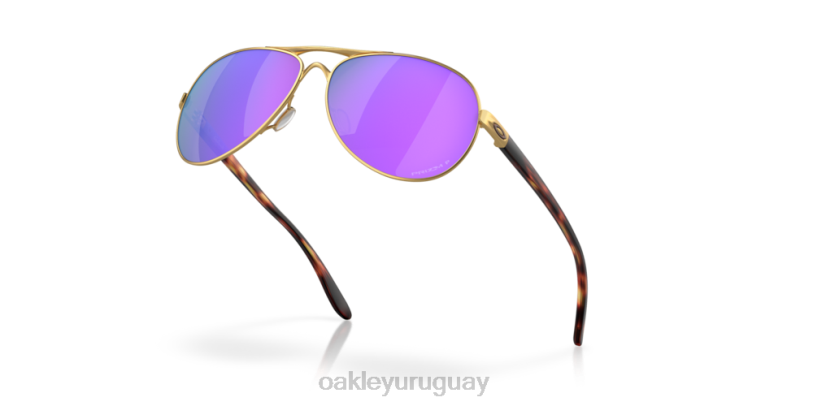 Oakley comentario XT4H484 gafas lentes polarizadas prizm violeta, montura oro satinado