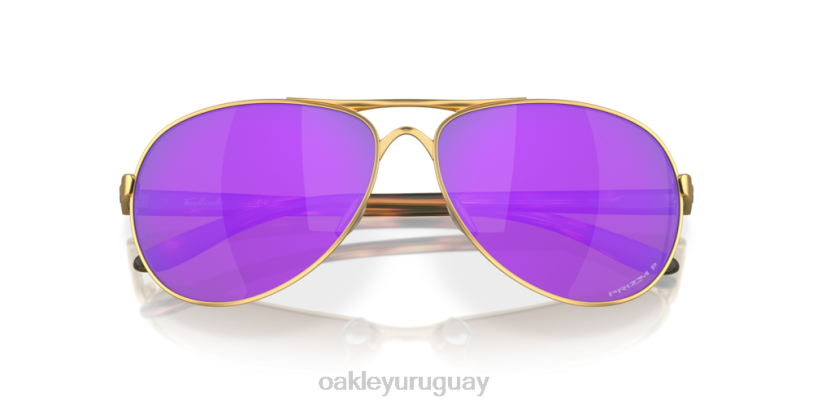 Oakley comentario XT4H484 gafas lentes polarizadas prizm violeta, montura oro satinado