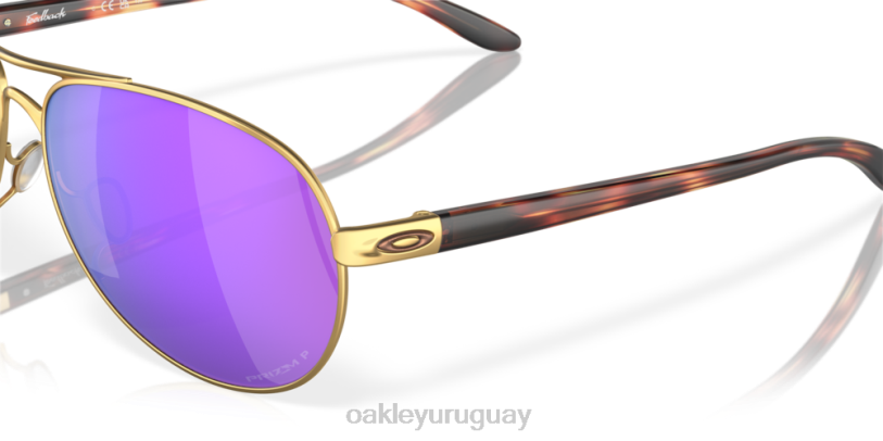 Oakley comentario XT4H484 gafas lentes polarizadas prizm violeta, montura oro satinado