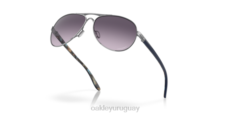 Oakley comentario XT4H485 gafas lentes prizm gris degradado, montura cromada pulida