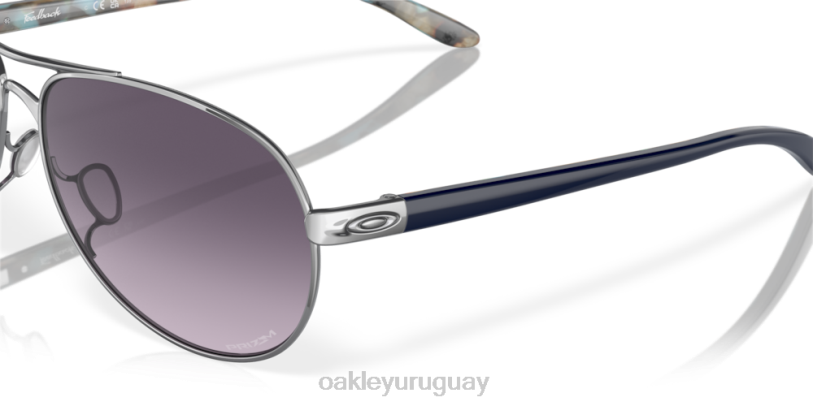 Oakley comentario XT4H485 gafas lentes prizm gris degradado, montura cromada pulida