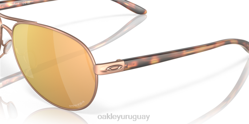 Oakley comentario XT4H487 gafas Lentes Prizm de oro rosa, montura de oro rosa satinado.