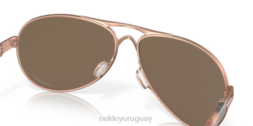 Oakley comentario XT4H487 gafas Lentes Prizm de oro rosa, montura de oro rosa satinado.