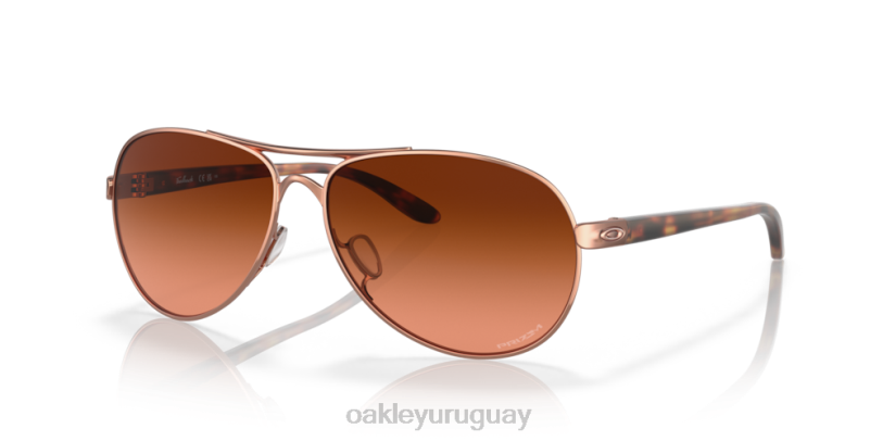Oakley comentario XT4H489 gafas lentes prizm marrón degradado, montura oro rosa