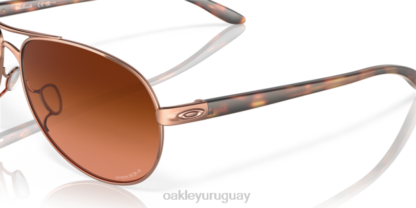 Oakley comentario XT4H489 gafas lentes prizm marrón degradado, montura oro rosa