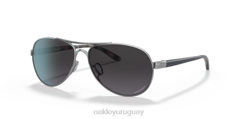 Oakley desempate XT4H510 gafas lentes prizm gris degradado, montura cromada pulida