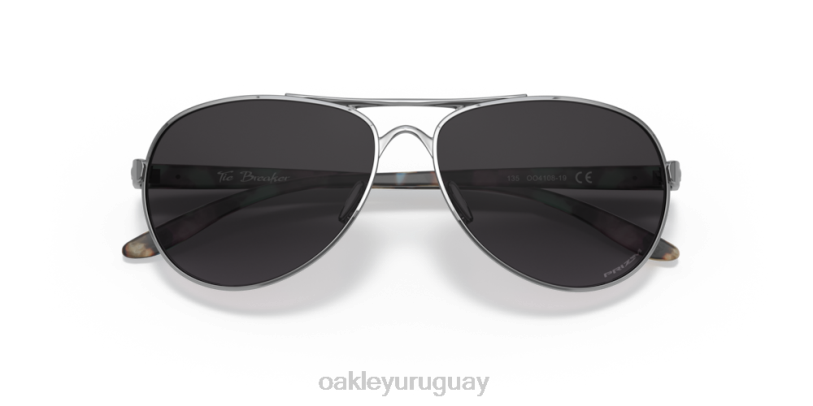 Oakley desempate XT4H510 gafas lentes prizm gris degradado, montura cromada pulida