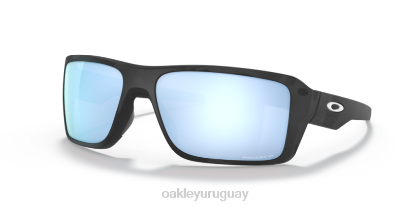 Oakley doble filo XT4H505 gafas Lentes polarizadas Prizm Deep Water, montura de camuflaje negro mate.