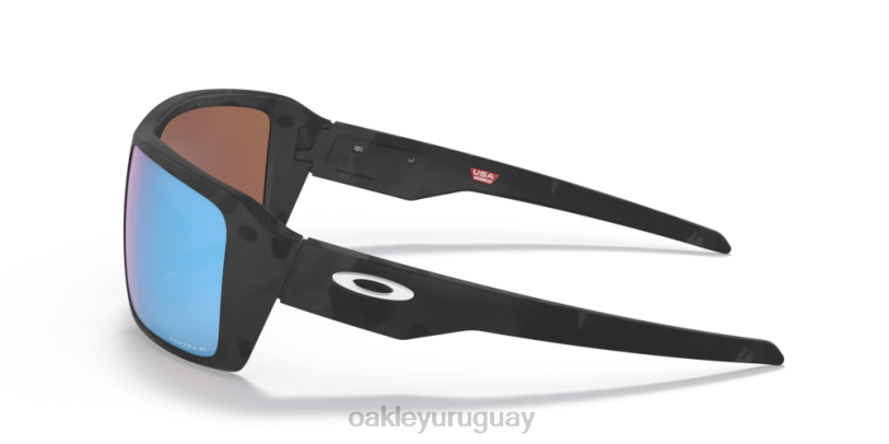 Oakley doble filo XT4H505 gafas Lentes polarizadas Prizm Deep Water, montura de camuflaje negro mate.
