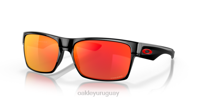 Oakley dos caras XT4H692 gafas Lentes Prizm Ruby, montura negra pulida.