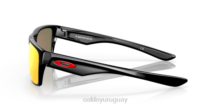 Oakley dos caras XT4H692 gafas Lentes Prizm Ruby, montura negra pulida.