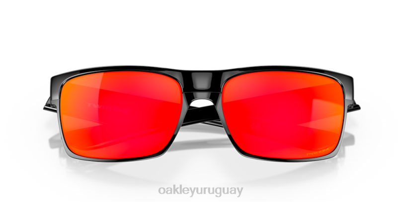 Oakley dos caras XT4H692 gafas Lentes Prizm Ruby, montura negra pulida.