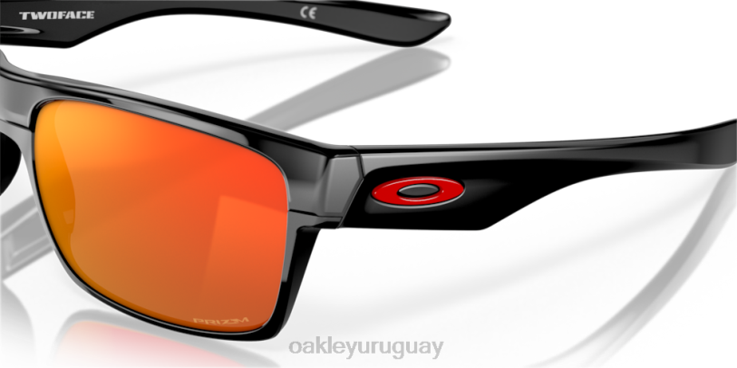 Oakley dos caras XT4H692 gafas Lentes Prizm Ruby, montura negra pulida.