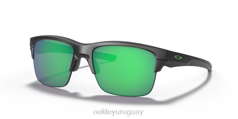 Oakley enlace delgado XT4H893 gafas lentes jade iridium, montura negra mate