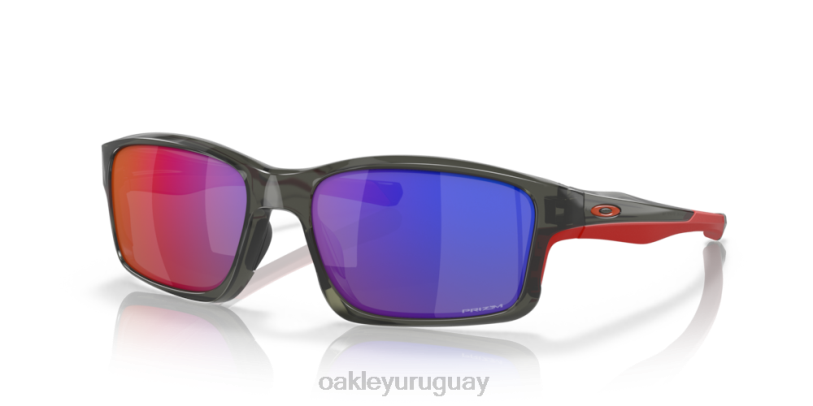 Oakley eslabón de la cadena XT4H826 gafas lentes polarizadas iridio rojo, montura gris humo
