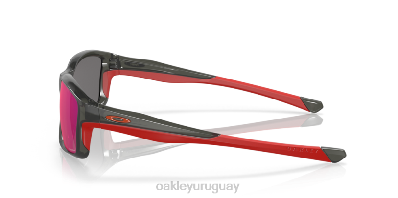 Oakley eslabón de la cadena XT4H826 gafas lentes polarizadas iridio rojo, montura gris humo
