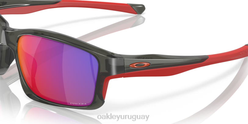 Oakley eslabón de la cadena XT4H826 gafas lentes polarizadas iridio rojo, montura gris humo