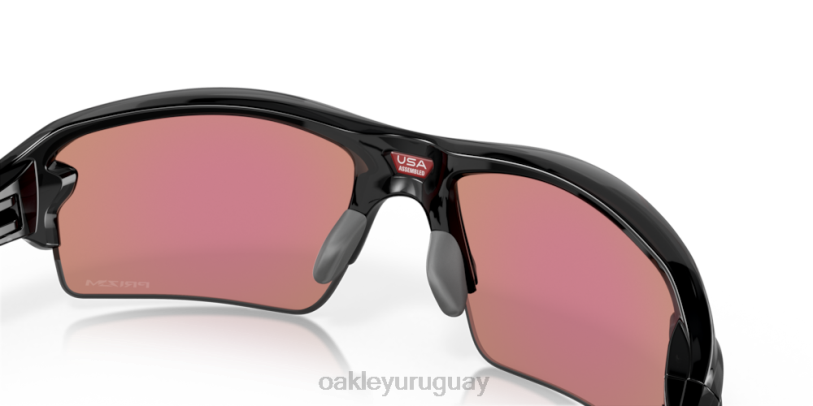 Oakley flak 2.0 (ajuste de puente bajo) XT4H861 gafas Lentes Prizm Golf, marco de tinta negra pulida.