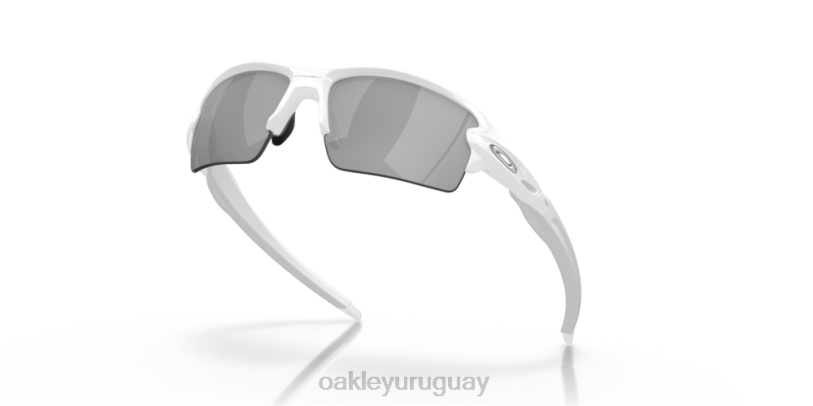 Oakley flak 2.0 (ajuste de puente bajo) XT4H865 gafas lentes de iridio pizarra, montura blanca pulida
