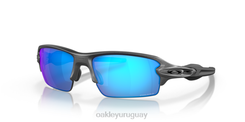 Oakley flak 2.0 (ajuste de puente bajo) XT4H871 gafas lentes prizm de zafiro, montura de acero