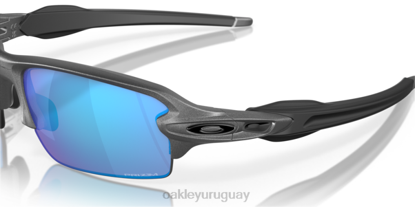 Oakley flak 2.0 (ajuste de puente bajo) XT4H871 gafas lentes prizm de zafiro, montura de acero