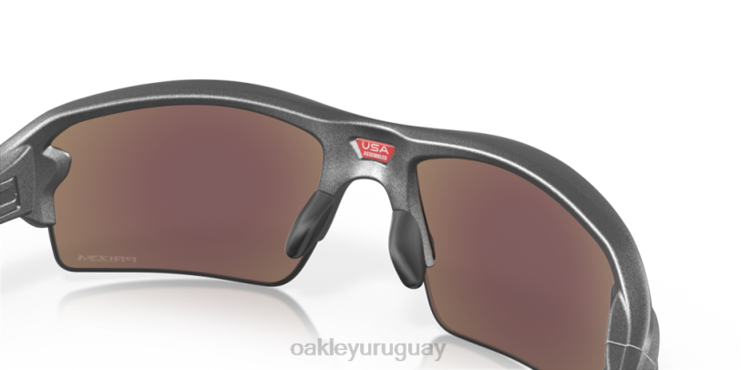 Oakley flak 2.0 (ajuste de puente bajo) XT4H871 gafas lentes prizm de zafiro, montura de acero