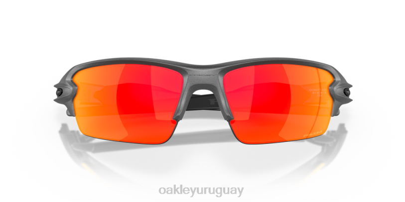 Oakley flak 2.0 (ajuste de puente bajo) XT4H872 gafas lentes prizm ruby, montura de acero