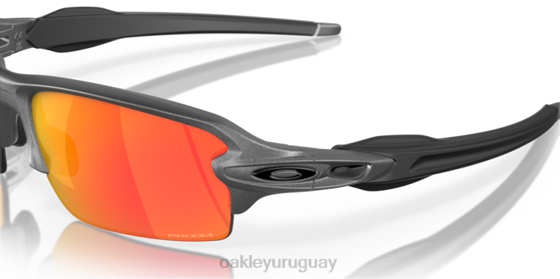 Oakley flak 2.0 (ajuste de puente bajo) XT4H872 gafas lentes prizm ruby, montura de acero