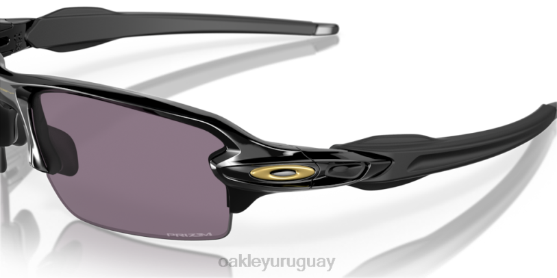Oakley flak 2.0 (ajuste de puente bajo) XT4H873 gafas lentes gris prizm, montura negra pulida
