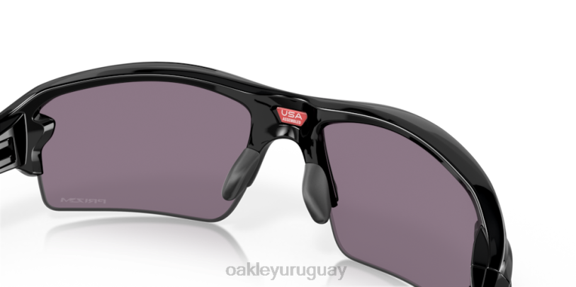 Oakley flak 2.0 (ajuste de puente bajo) XT4H873 gafas lentes gris prizm, montura negra pulida