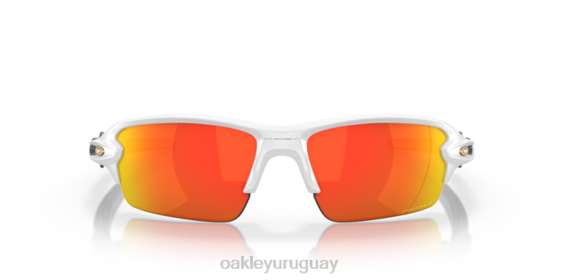 Oakley flak 2.0 (ajuste de puente bajo) XT4H874 gafas Lentes prizm ruby ​​polarizadas, montura blanco mate.