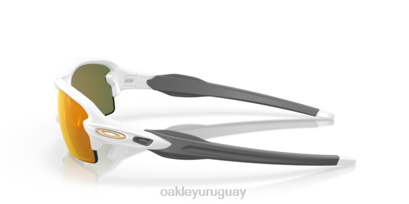 Oakley flak 2.0 (ajuste de puente bajo) XT4H874 gafas Lentes prizm ruby ​​polarizadas, montura blanco mate.