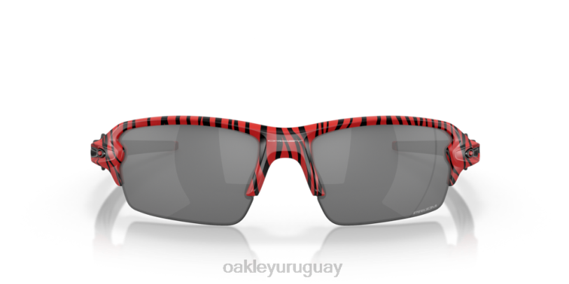 Oakley flak 2.0 (ajuste de puente bajo) tigre rojo XT4H877 gafas lentes prizm negras, montura tigre roja