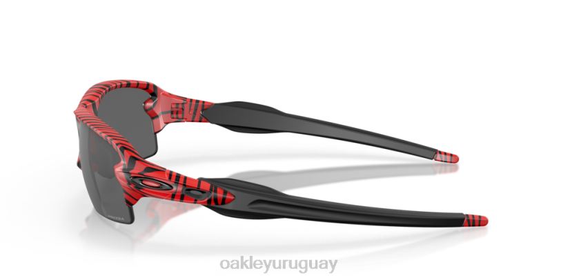 Oakley flak 2.0 (ajuste de puente bajo) tigre rojo XT4H877 gafas lentes prizm negras, montura tigre roja