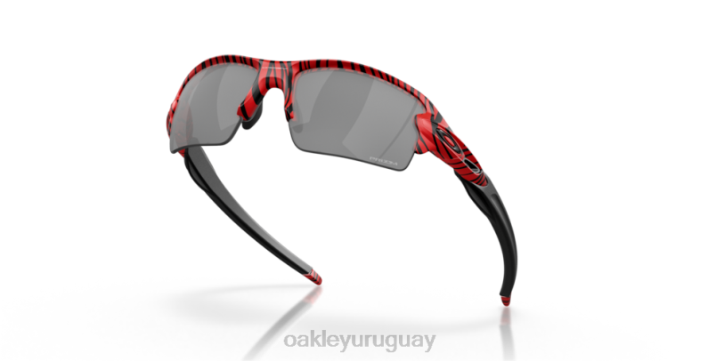 Oakley flak 2.0 (ajuste de puente bajo) tigre rojo XT4H877 gafas lentes prizm negras, montura tigre roja