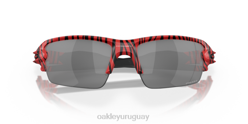 Oakley flak 2.0 (ajuste de puente bajo) tigre rojo XT4H877 gafas lentes prizm negras, montura tigre roja