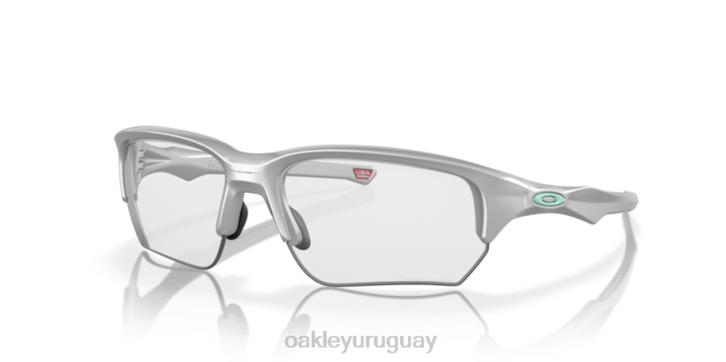 Oakley flak beta (ajuste de puente bajo) XT4H923 gafas Lentes fotocromáticas de iridio de transparente a negro, montura plateada