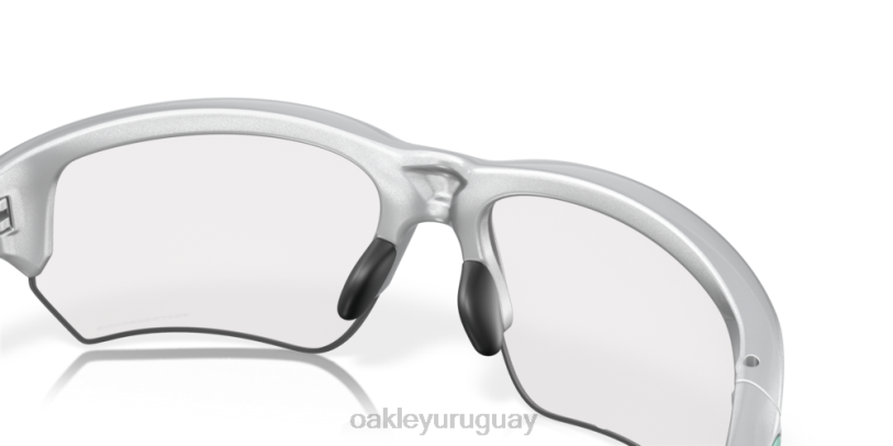 Oakley flak beta (ajuste de puente bajo) XT4H923 gafas Lentes fotocromáticas de iridio de transparente a negro, montura plateada