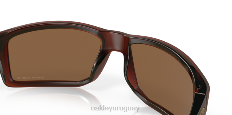 Oakley gibston XT4H382 gafas Lentes Prizm de bronce, montura de cerveza de raíz pulida.