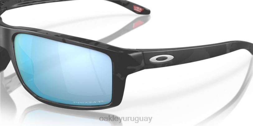 Oakley gibston XT4H392 gafas Lentes polarizadas Prizm Deep Water, montura de camuflaje negro mate.