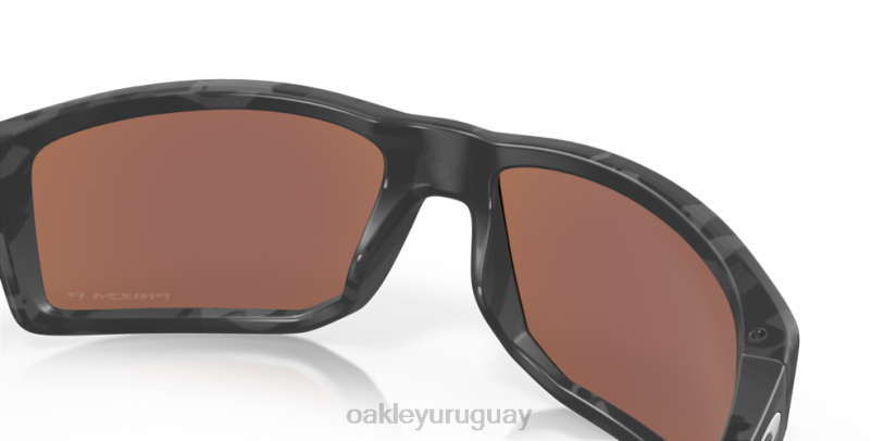 Oakley gibston XT4H392 gafas Lentes polarizadas Prizm Deep Water, montura de camuflaje negro mate.