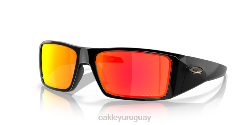 Oakley helióstato XT4H759 gafas Lentes Prizm Ruby, montura negra pulida.