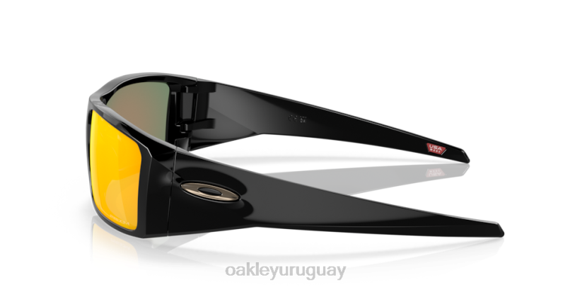 Oakley helióstato XT4H759 gafas Lentes Prizm Ruby, montura negra pulida.