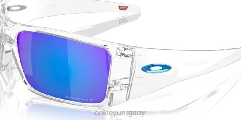 Oakley helióstato XT4H760 gafas lentes polarizadas prizm zafiro, montura transparente