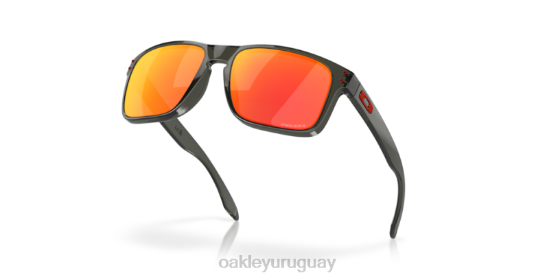 Oakley holbrook (ajuste de puente bajo) XT4H789 gafas Lentes prizm ruby, montura gris humo