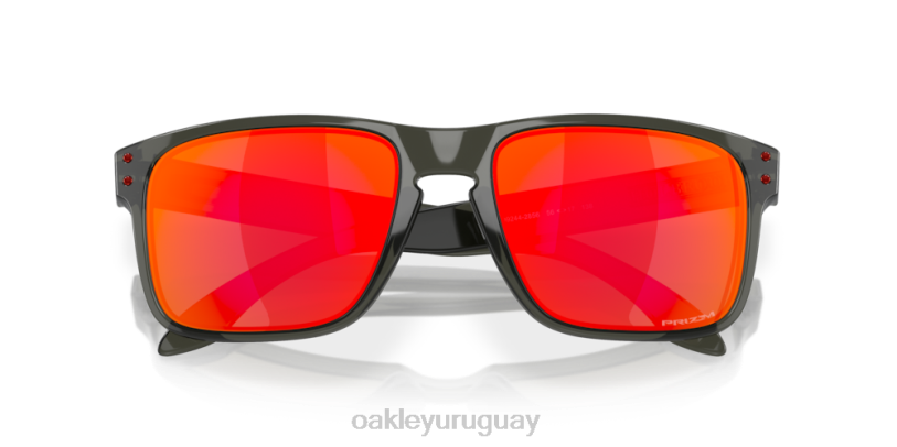 Oakley holbrook (ajuste de puente bajo) XT4H789 gafas Lentes prizm ruby, montura gris humo